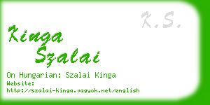 kinga szalai business card